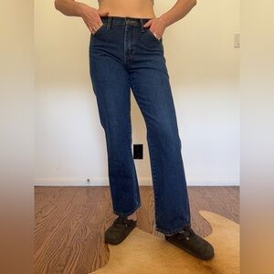 Dickies Dark Blue Women's Straight Leg Jeans